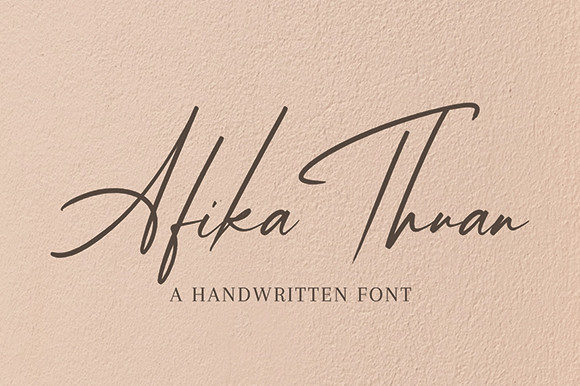 Afika Thuan Typeface for Handmade Brands