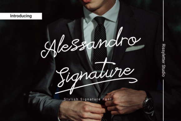 Alessandro Signature: Elegant Script Handwritten Fonts