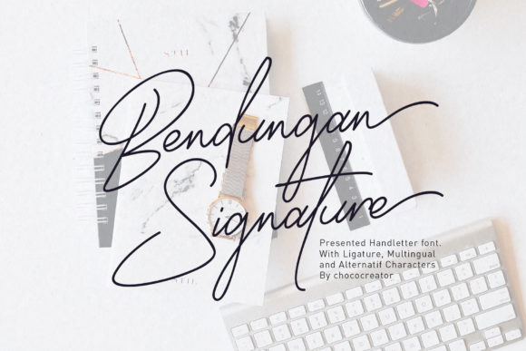 Bendungan Signature Font for Campaign Design