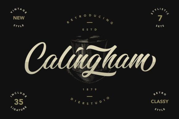 Calingham Font: Elegant Script for Designers