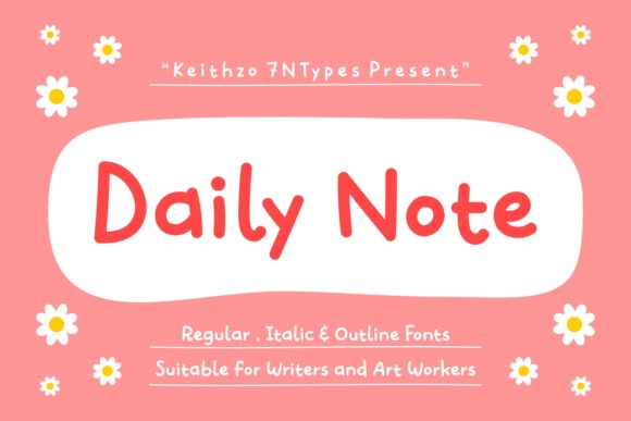 Daily Note Font for Handmade Makers