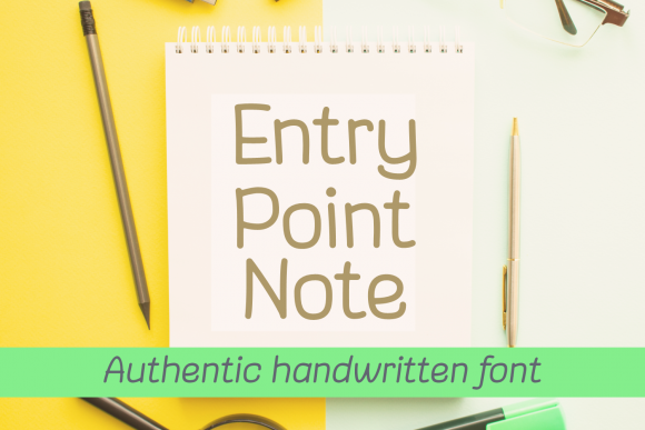 Entry Point Note Typeface for Web Design