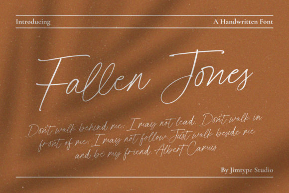 Fallen Jones: An Elegant Script Handwritten Font