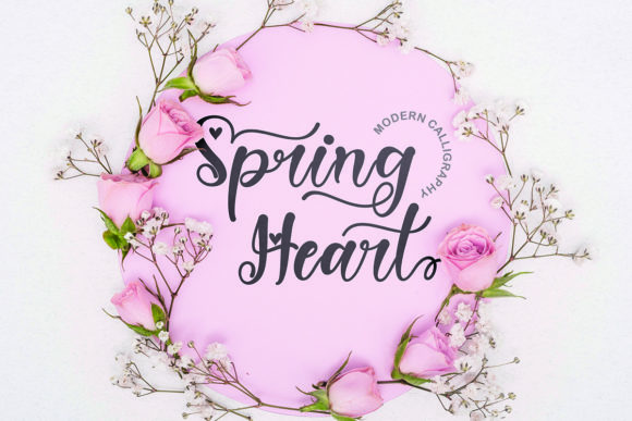 Spring Heart Font for Romantic Campaign Design