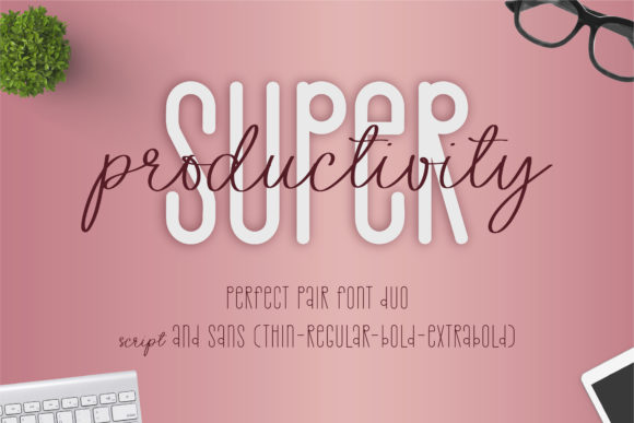 Super Productivity Font for Small Business Branding