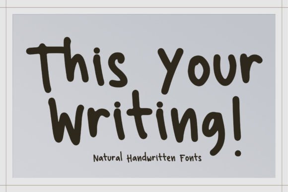This Your Writing: A Natural Handwritten Font for Web Design